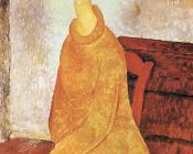 阿米地奥莫迪里阿尼 - Jeanne Hebuterne In A Yellow Sweater